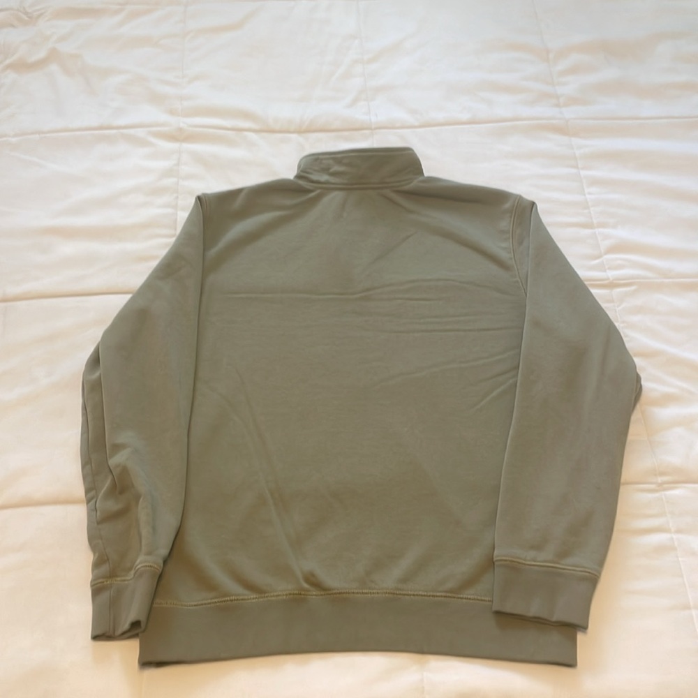 Lands' End 1/4 zip olive green sweater. Cotton/poly Men's L. Like new condition. - Picture 4 of 9